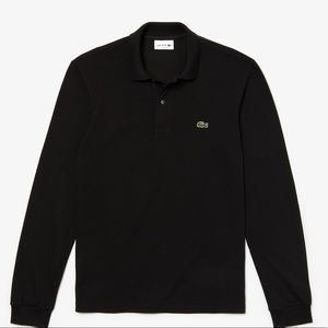 Lacoste Black Long-Sleeve Classic Fit Polo